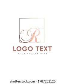 Eine elegante Schrift vom Typ R Logo-Vorlage, Vectorlogo für Unternehmen und Firmenidentität 