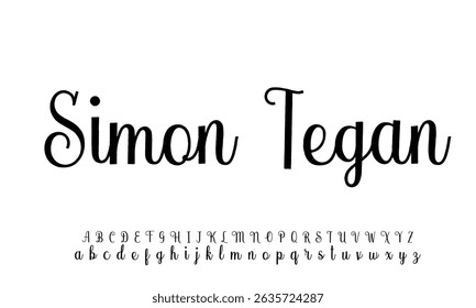Elegant Script Signature Font for Wedding Invitations, Business Branding, and Fashion Projects 