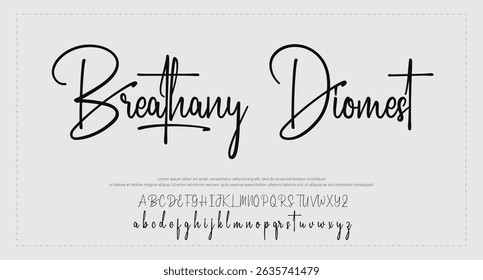 Elegant Script Signature Font for Wedding Invitations, Business Branding, and Fashion Projects 