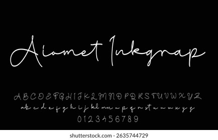 Elegant Script Signature Font for Wedding Invitations, Business Branding, and Fashion Projects 