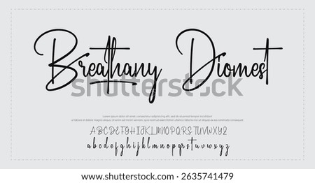 Elegant Script Signature Font for Wedding Invitations, Business Branding, and Fashion Projects 