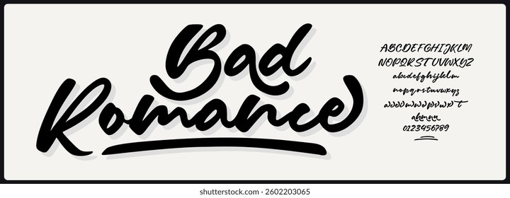 Elegant script vector font. Alphabet vector font with Uppercase, lowercase, and variation. Stylish decorative hand drawn.