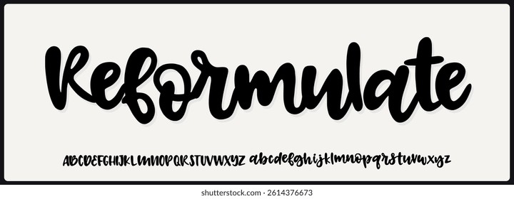 Elegant script vector font. Alphabet uppercase and lowercase classy and bold typography.