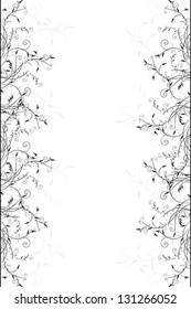 Elegant scroll design, isolated and grouped objects on white background
