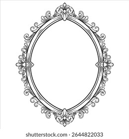 Elegant Scrollwork Frame with Floral Ornament