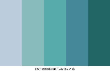 Elegant Sea foam Blue Color Palette Vector Illustration