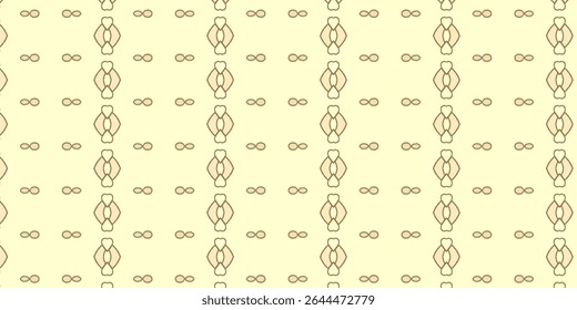 Elegant seamless abstract pattern with intertwined heart shapes and infinity symbols in subtle beige tones. Ideal for romantic backgrounds, art textures, or fabric design.
