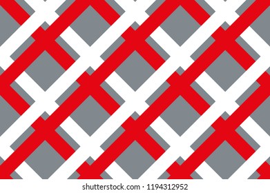 Elegant seamless background. Design with stripes, inclined lines for printing on fabric, paper, wrapper. Scalable vector illustration. Gray-red color.