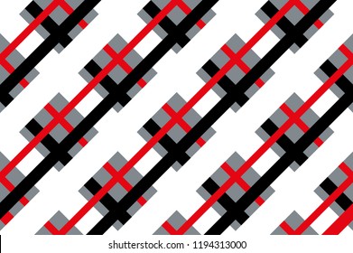 Elegant seamless background. Design with stripes, inclined lines for printing on fabric, paper, wrapper. Scalable vector illustration. Gray-red color.