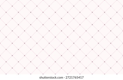 Elegante fondo sin fisuras con color rosa claro y una sutil textura de rejilla de rombo punteado para diseños suaves y sofisticados