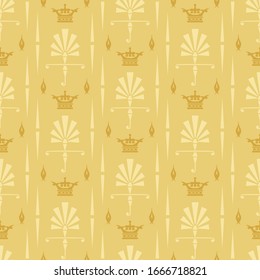 elegant seamless background on gold Wallpaper in Asian style vector graphics
