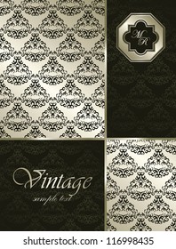 Elegant seamless background with place for text.  Can be used as greeting card or invitation