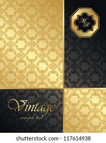 Elegant seamless background with place for text and vintage frame