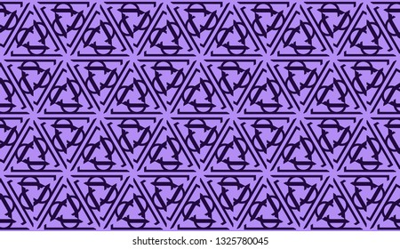 Elegant seamless background with polygonal line. Triangular style. Vector illustration. Light, dark purple color. Modern design for you business, project