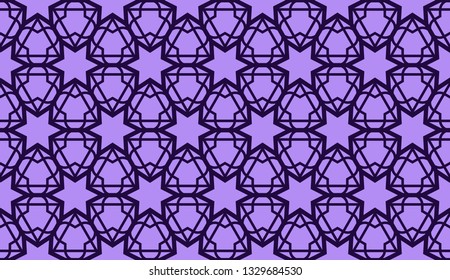 Elegant seamless background with polygonal line. Triangular style. Vector illustration. Light, dark purple color. Modern design for you business, project