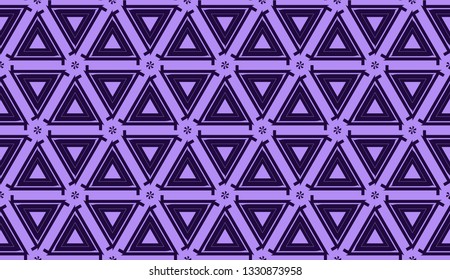 Elegant seamless background with polygonal line. Triangular style. Vector illustration. Light, dark purple color. Modern design for you business, project