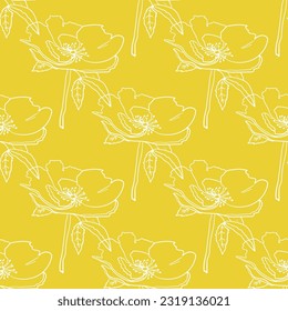 Elegant seamless botanical pattern. Trendy nature ornament for textile, wraping paper, wallpaper, scrapbook, surface design.