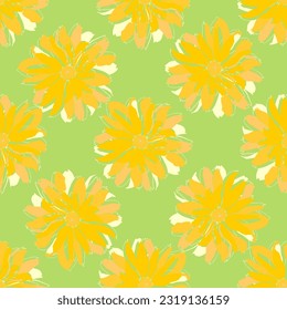 Elegant seamless botanical pattern. Trendy nature ornament for textile, wraping paper, wallpaper, scrapbook, surface design.