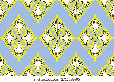 Elegante patrón de damasco sin costuras con diseño floral ornamental clásico. Fondo vintage de lujo inspirado en el estilo barroco y real. Perfecto para el Fondo de pantalla, textil, tela, diseño de interiores, envoltura 
