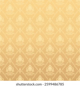 Elegant Seamless Damask Pattern – Vintage Ornamental Floral Background for Luxury Design and Home Decor