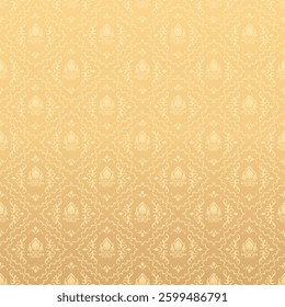 Elegant Seamless Damask Pattern – Vintage Ornamental Floral Background for Luxury Design and Home Decor