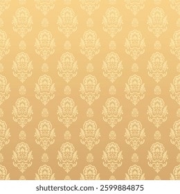 Elegant Seamless Damask Pattern – Vintage Ornamental Floral Background for Luxury Design and Home Decor