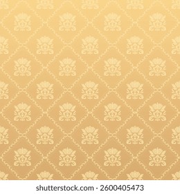 Elegant Seamless Damask Pattern – Vintage Ornamental Floral Background for Luxury Design and Home Decor