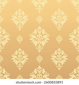 Elegant Seamless Damask Pattern – Vintage Ornamental Floral Background for Luxury Design and Home Decor