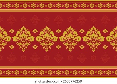 Elegant Seamless Damask Pattern – Vintage Ornamental Floral Background for Luxury Design and Home Decor