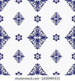 Elegante patrón de damasco sin fisuras – Fondo floral ornamental de Antiguas para diseño de lujo y decoración del hogar