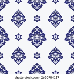 Elegante patrón de damasco sin fisuras – Fondo floral ornamental de Antiguas para diseño de lujo y decoración del hogar