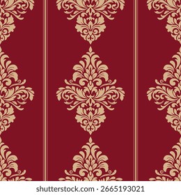 Elegante padrão de damasco sem costura - fundo floral ornamental vintage para design de luxo e decoração de casa