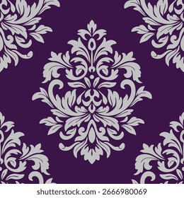 Elegante patrón de damasco sin fisuras – Fondo floral ornamental de Antiguas para diseño de lujo y decoración del hogar