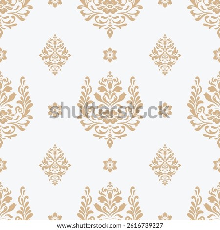 Elegant Seamless Damask Pattern – Vintage Ornamental Floral Background for Luxury Design and Home Decor
