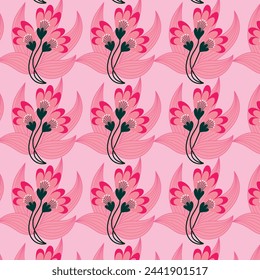 Elegante diseño de vector de patrón floral decorativo sin costuras. Patrón floral colorido adecuado para el fondo, textura, tela, envoltura, textil, ropa, impresión u otros.