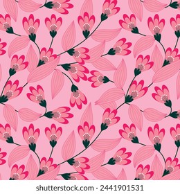 Elegante diseño de vector de patrón floral decorativo sin costuras. Patrón floral colorido adecuado para el fondo, textura, tela, envoltura, textil, ropa, impresión u otros.