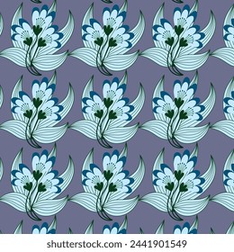 Elegant seamless decorative floral pattern vector design. Colorful floral pattern suitable for background, texture, fabric, wrapping, textile, clothing, print or others.