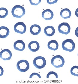 Elegant Seamless Рattern a Figure circle Desaturated blue color. Perfect for your design, textile, pattern fills, box, posters, cards, web page background etc. Pattern under the mask. Vector.