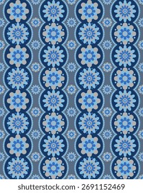 Elegantes, nahtloses florales Hintergrundmuster, das ein ruhiges Gefühl erzeugt. schöne dekorative Muster für Stoffdruck oder Tapete Design mit klassischem Look