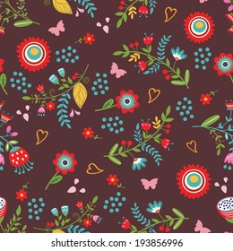 Elegant seamless floral background. Vector illustration