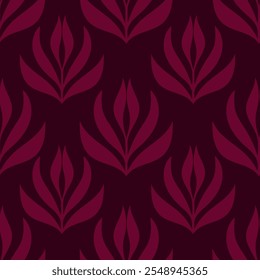 Elegante padrão floral sem emenda com flores de queda. Fundo botânico reproduzível. Ilustração de vetor plano.