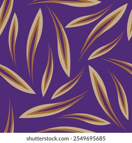 Elegante padrão floral sem emenda com flores de queda. Fundo botânico reproduzível. Ilustração de vetor plano.