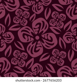 Elegant seamless floral pattern with fall flowers. Repeatable botanical background. Flat vector illustration.