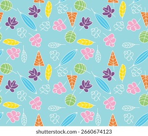 Elegant seamless floral pattern featuring delicate flower illustrations in soft, calming colors. Perfect for textile design, wallpapers, invitations, and various creative projects. This botanical art
