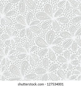 Elegant Seamless Floral Pattern. Lace Background With Flowers. Vector Illustration