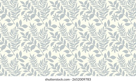 Elegant Seamless Floral Pattern in Soft Gray and Beige