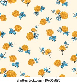 Elegant Seamless floral pattern with wait flowers 