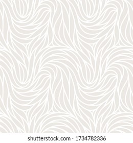 Elegant seamless floral pattern. Wavy vector abstract background. Stylish modern monochrome linear texture.