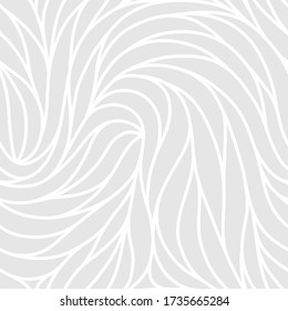 Elegant seamless floral pattern. Wavy vector abstract background. Stylish modern monochrome linear texture.