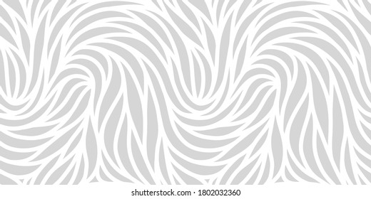 Elegant seamless floral pattern. Wavy vector abstract background. Stylish modern monochrome striped texture.